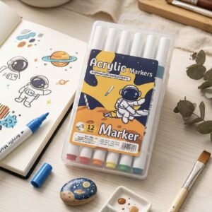 12 acrylic markers